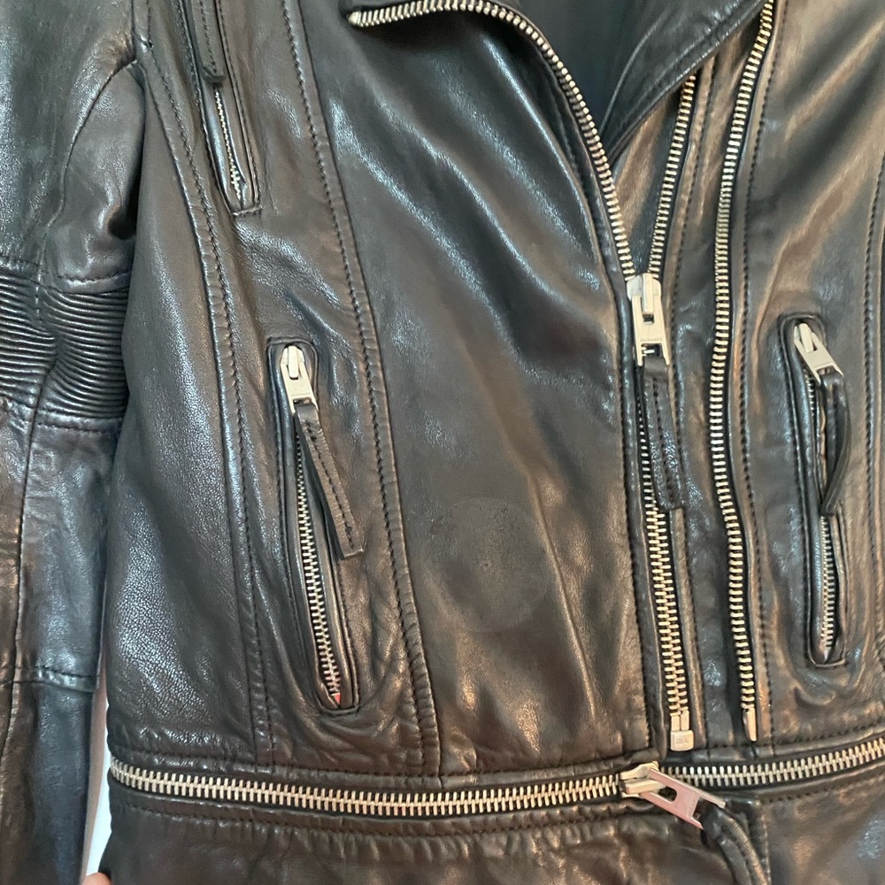 All Saints Moto Leather Jacket - Picture 3 of 8